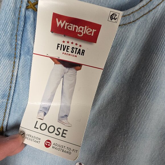 Wrangler Jeans Boys Size 16R Light Wash Loose Fit Skateboard Abrasion Resistant - Picture 6 of 10